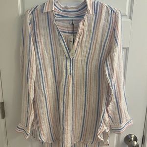 Linen v neck tunic